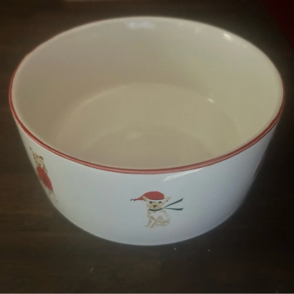 Ceramic Dog Bowl by beth briggs 2023 Christmas Edition